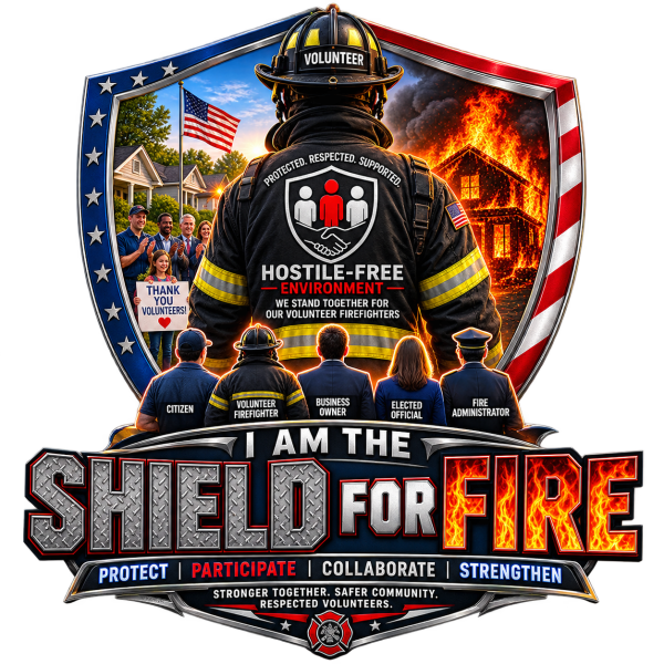 I am the Shield For Fire Logo COPYRIGHTED_ 2 inch